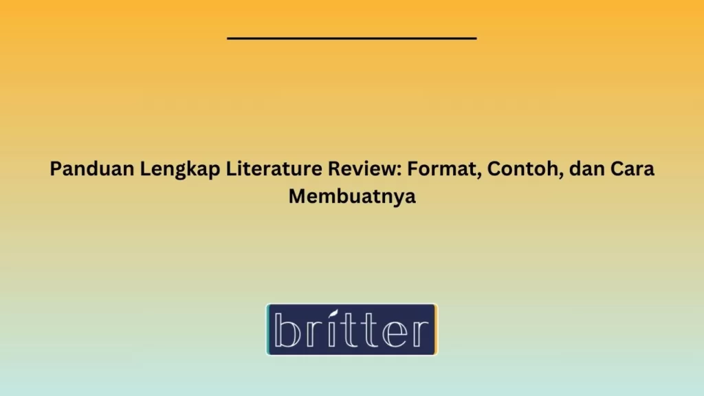 definisi literature review menurut para ahli