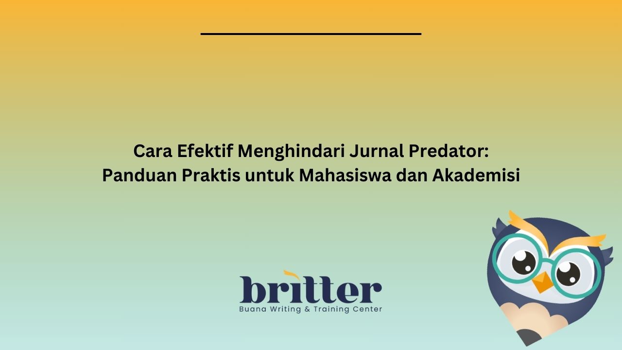 Menghindari Jurnal Predator