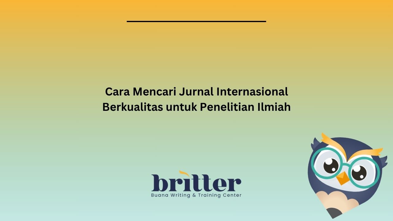 Cara Mencari Jurnal Internasional
