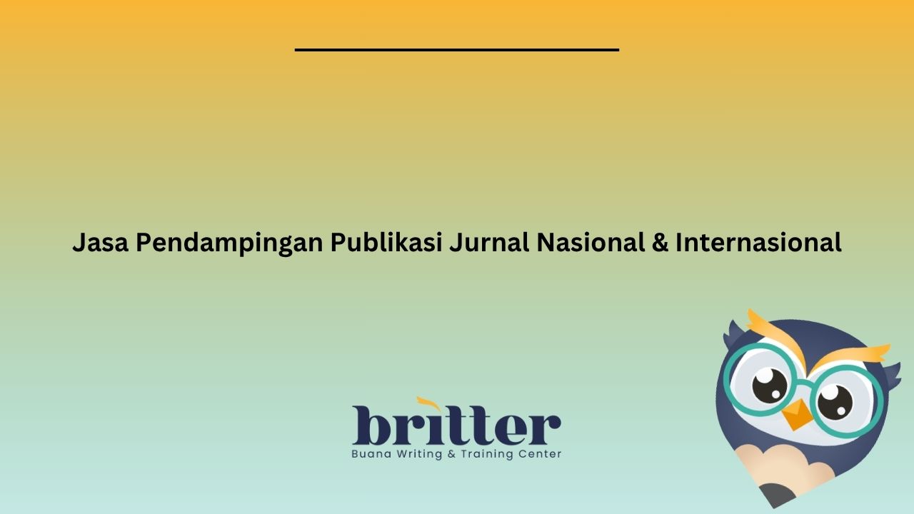 Jasa Pendampingan Publikasi Jurnal Nasional & Internasional