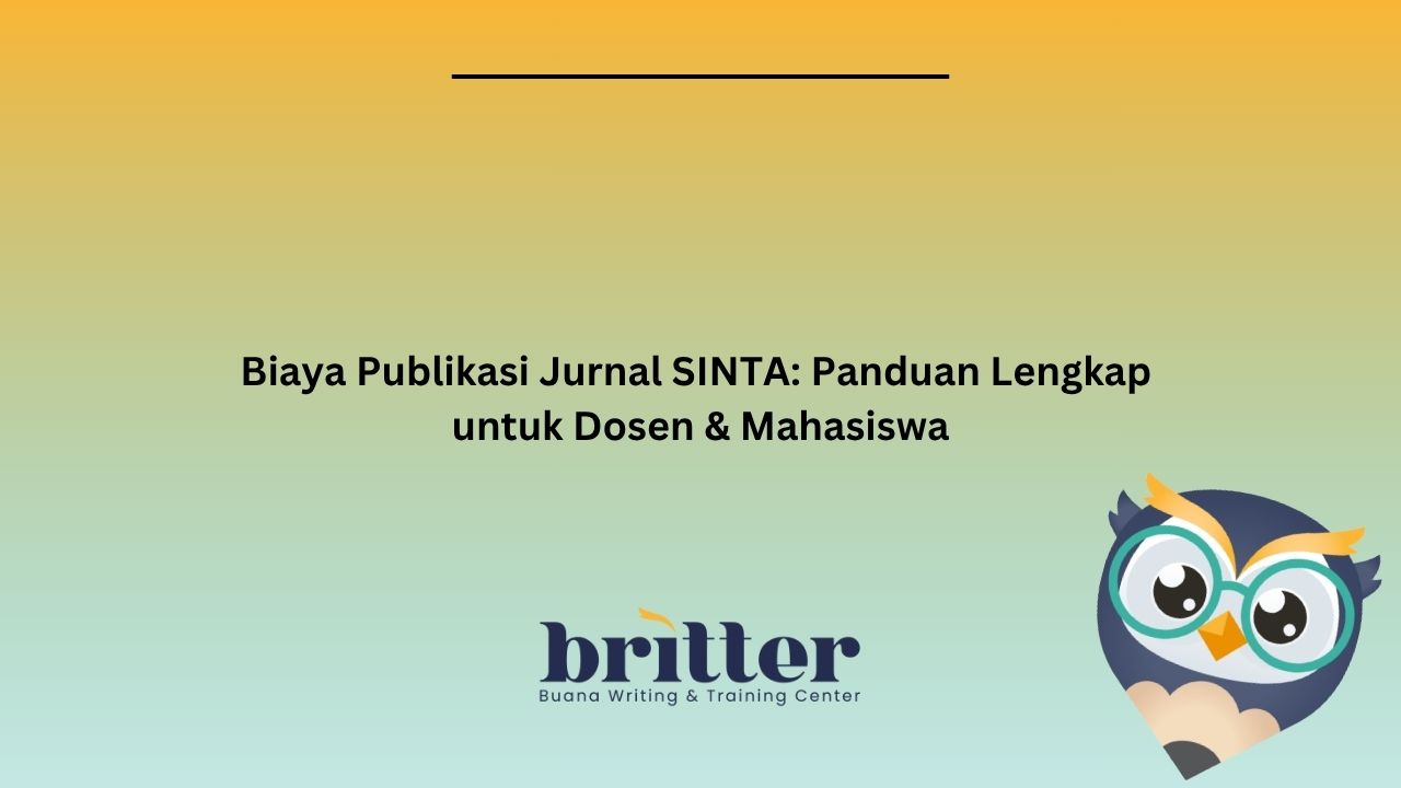 Biaya publikasi jurnal SINTA