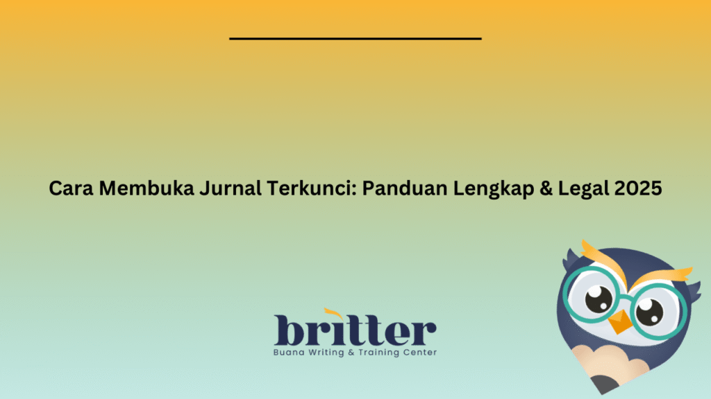 cara membuka jurnal terkunci