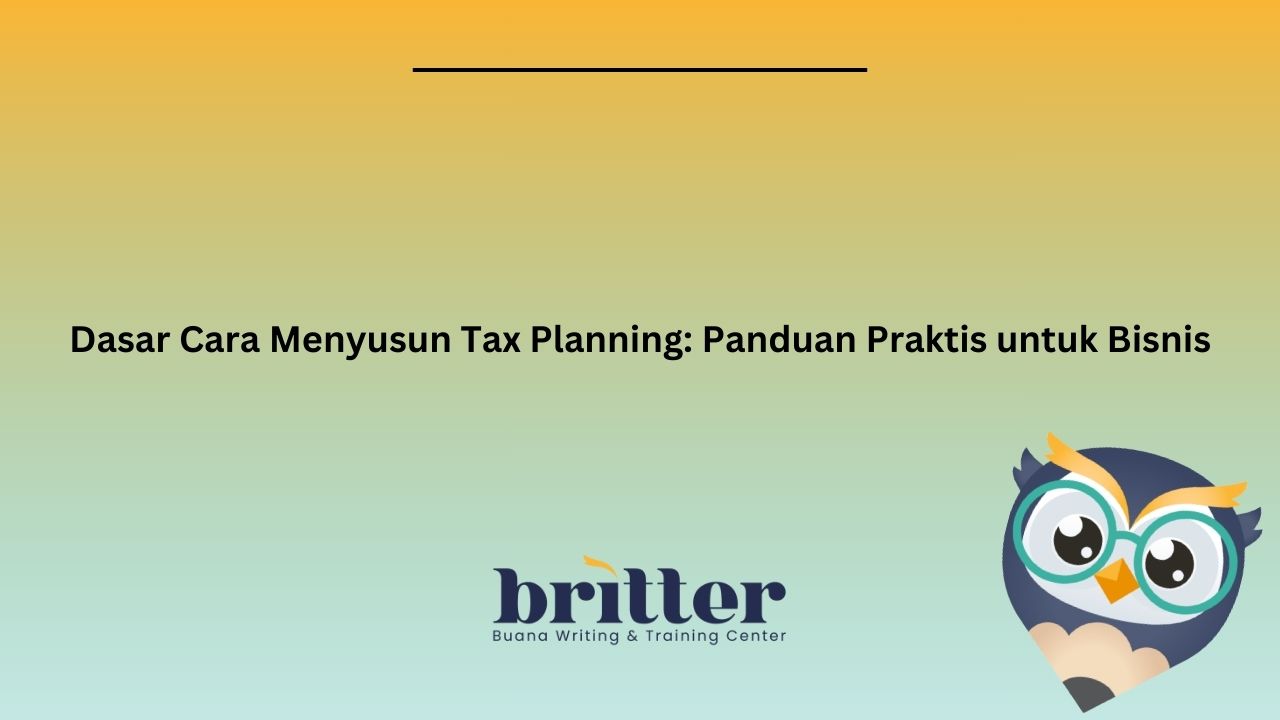 Menyusun Tax Planning